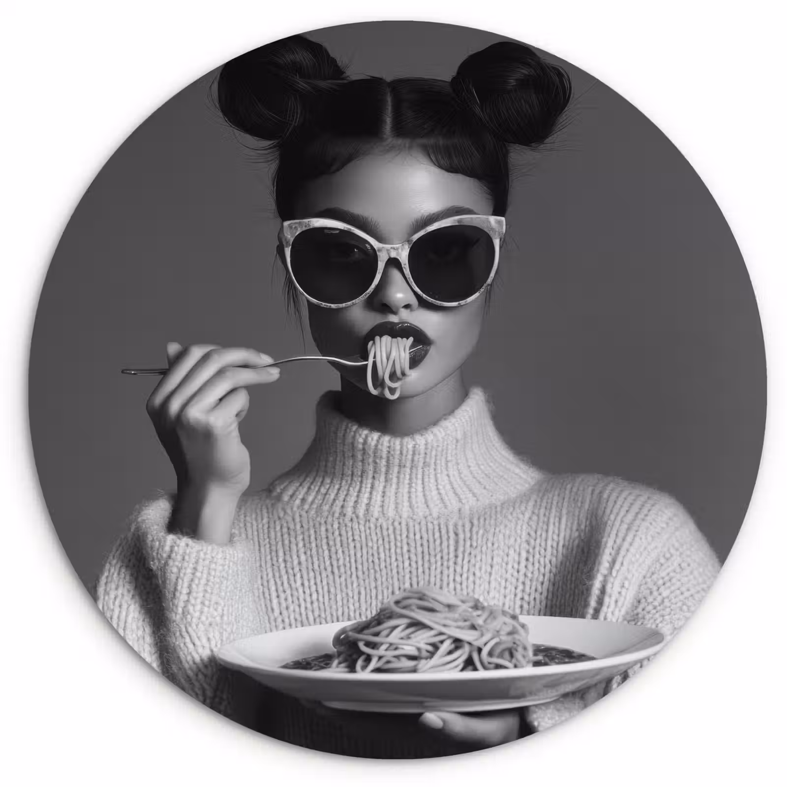 Muurcirkel - Vrouw - Pasta - Zonnebril — 1