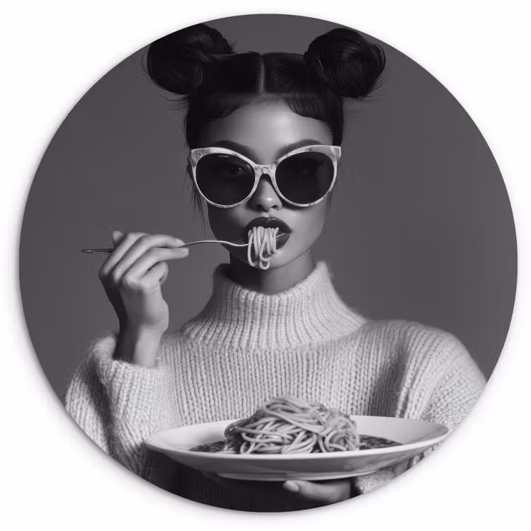 Muurcirkel - Vrouw - Pasta - Zonnebril — 1