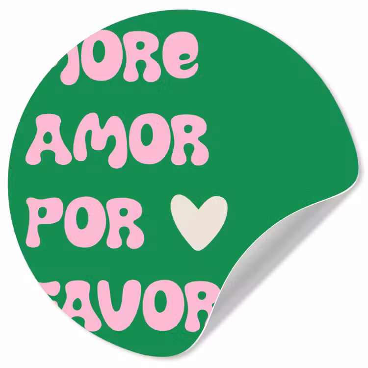 Behangcirkel - Amor - Valentijn - Groen - Tekst — 1