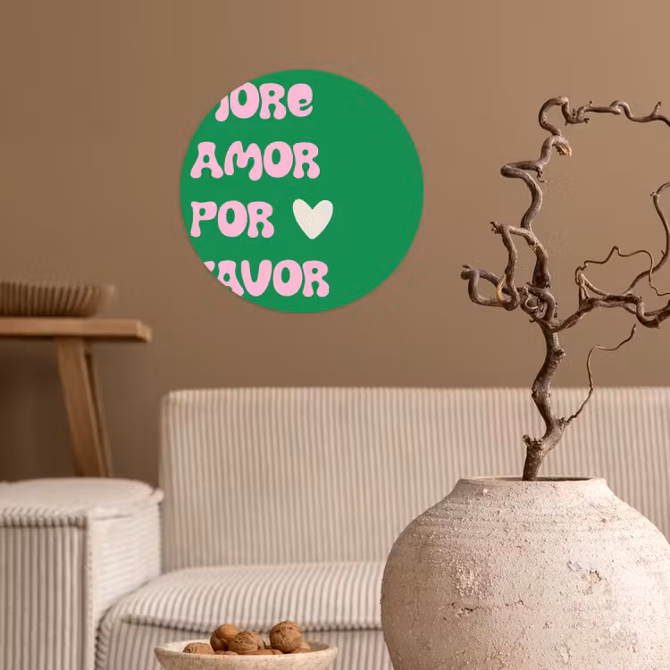 Behangcirkel - Amor - Valentijn - Groen - Tekst — 2