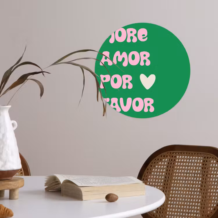 Behangcirkel - Amor - Valentijn - Groen - Tekst — 4