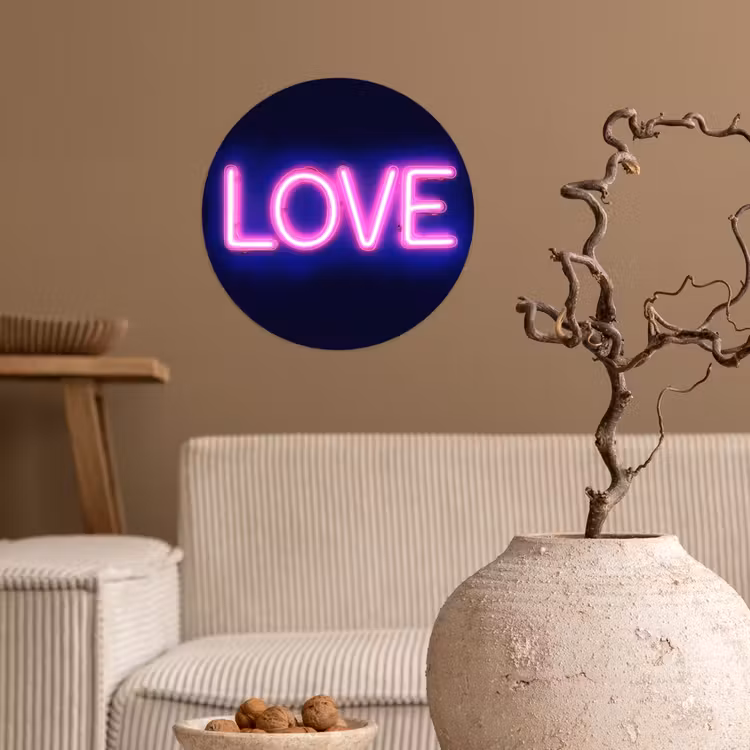 Behangcirkel - Neon - Love - Valentijn — 2