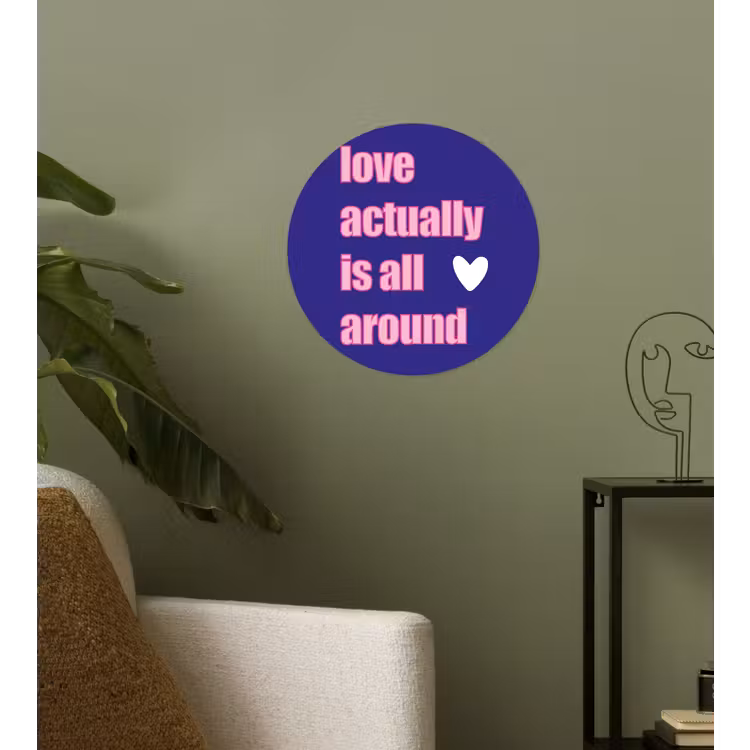 Behangcirkel - Tekst - Valentijn - Love - Blauw — 3