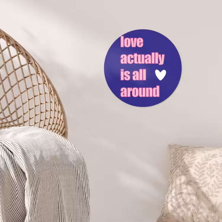 Behangcirkel - Tekst - Valentijn - Love - Blauw — 5