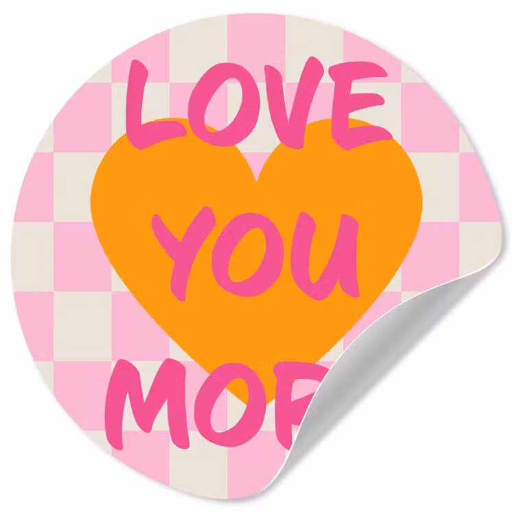 Behangcirkel - Valentijn - Love - Roze - Oranje — 1