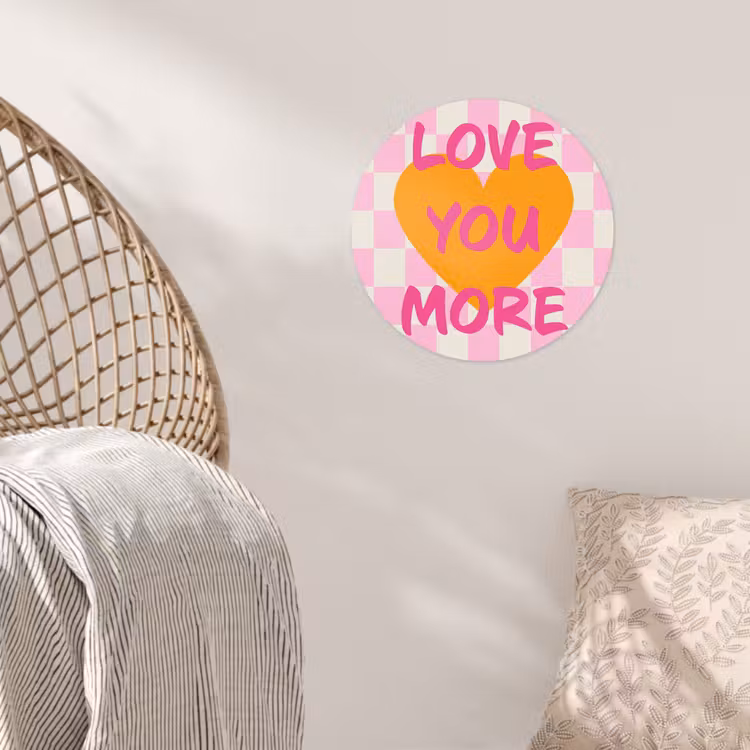 Behangcirkel - Valentijn - Love - Roze - Oranje — 5