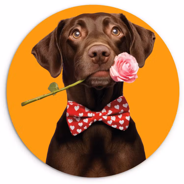 Muurcirkel - Hond - Oranje - Roos - Valentijn — 1