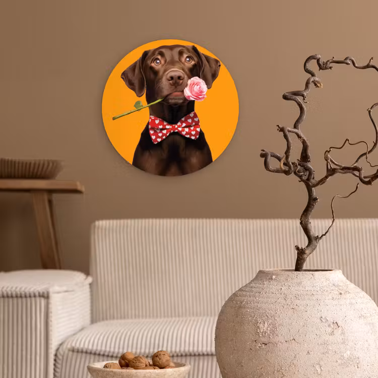 Muurcirkel - Hond - Oranje - Roos - Valentijn — 2