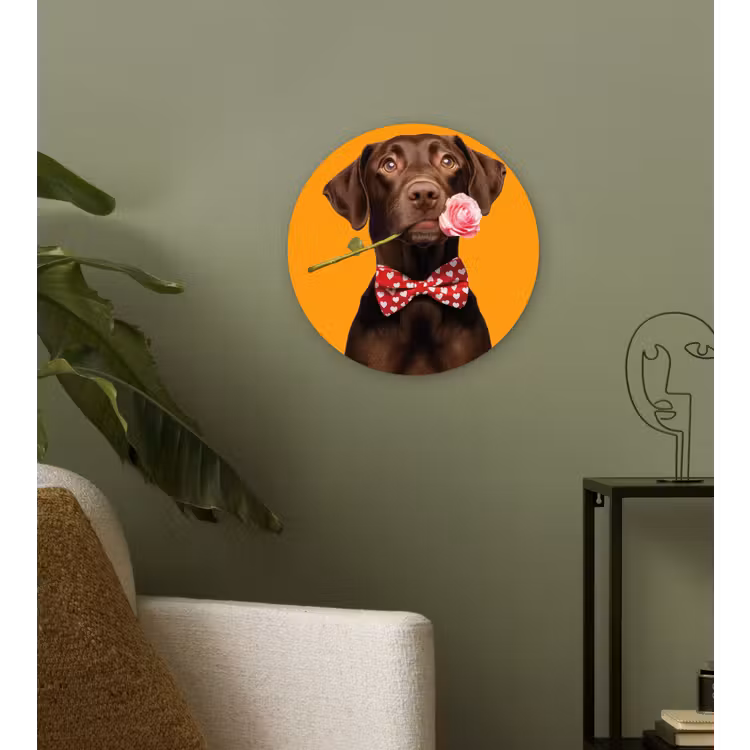 Muurcirkel - Hond - Oranje - Roos - Valentijn — 3