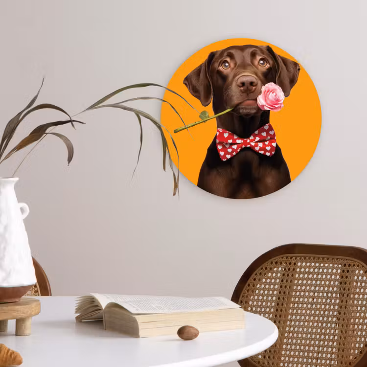 Muurcirkel - Hond - Oranje - Roos - Valentijn — 4