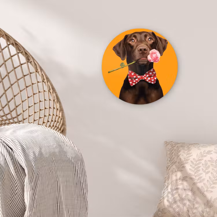 Muurcirkel - Hond - Oranje - Roos - Valentijn — 5
