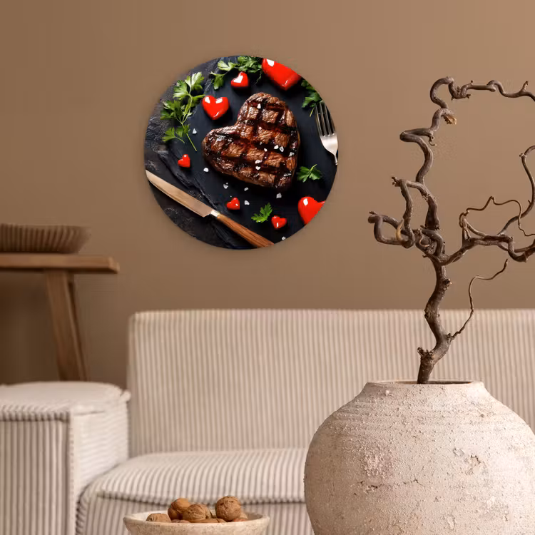 Muurcirkel - Steak - Hart - Bestek — 2