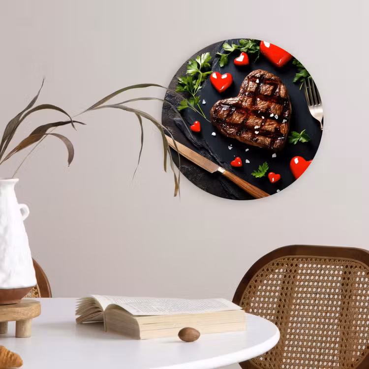 Muurcirkel - Steak - Hart - Bestek — 4