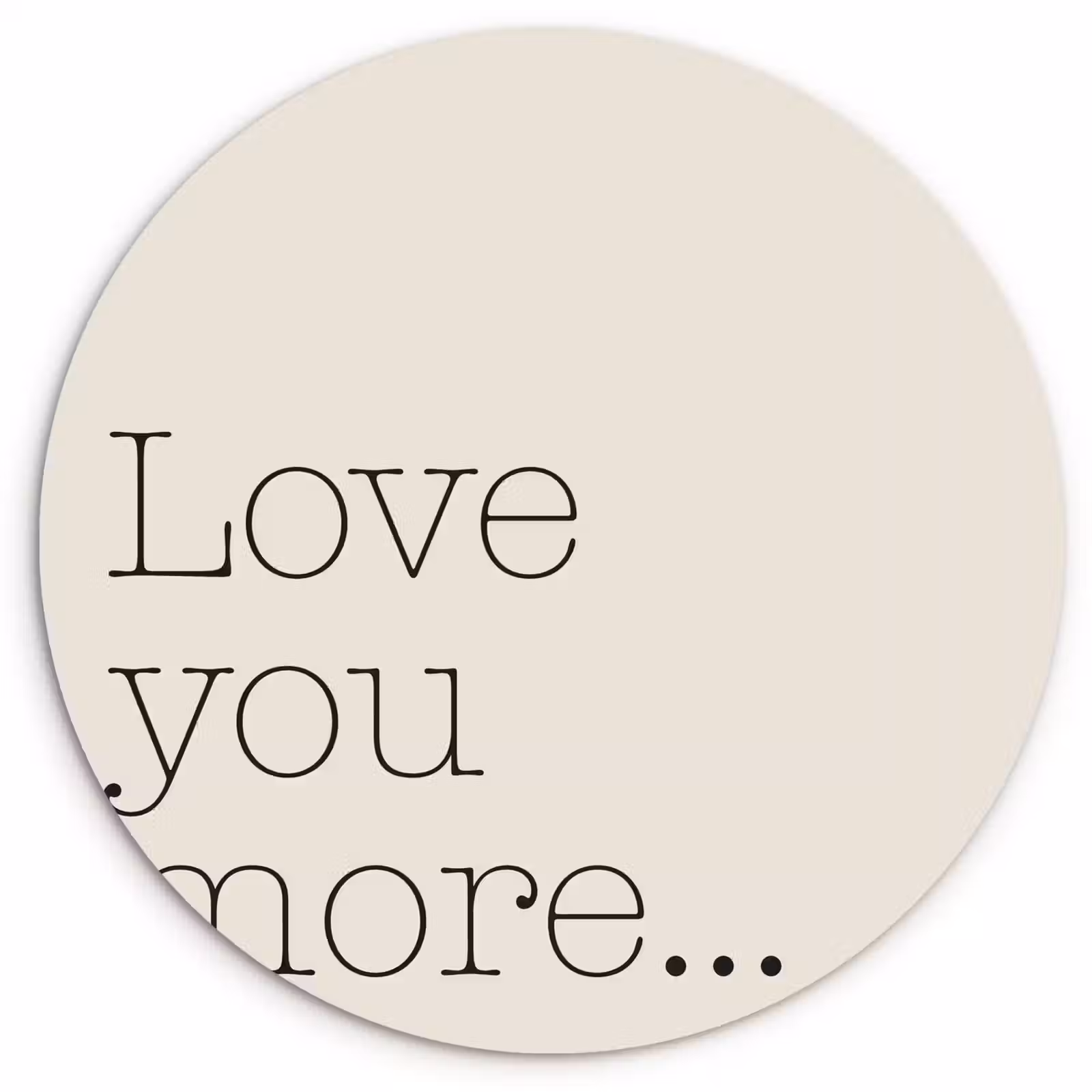 Muurcirkel - Minimalistisch - Love - Beige — 1