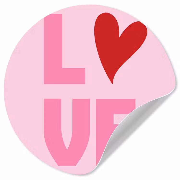 Behangcirkel - Love - Roze - Hart - Valentijn — 1