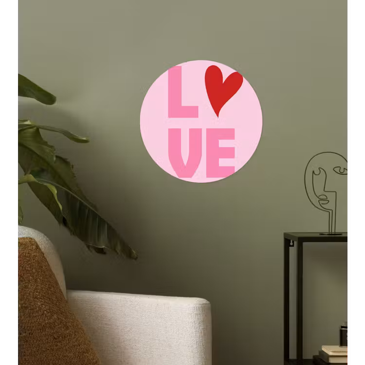 Behangcirkel - Love - Roze - Hart - Valentijn — 3