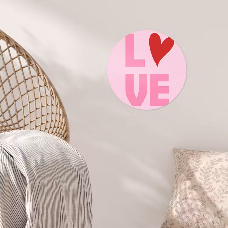 Behangcirkel - Love - Roze - Hart - Valentijn — 5