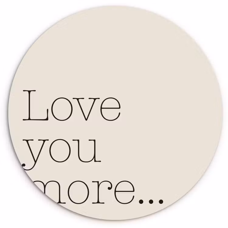 Muurcirkel - Minimalistisch - Love - Beige — 1