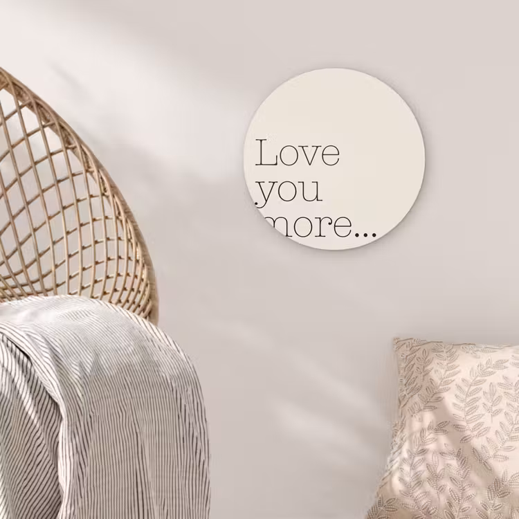 Muurcirkel - Minimalistisch - Love - Beige — 5