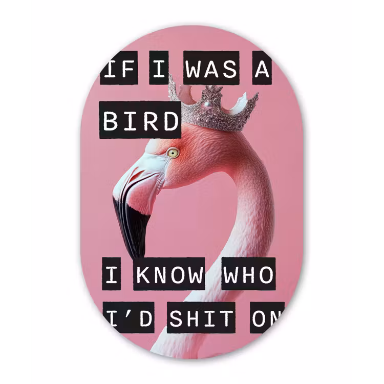 Muurovaal - Flamingo - Roze - Vogel - Decoratie — 3