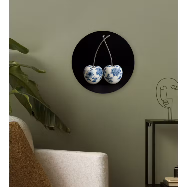 Muurcirkel - Kersen - Delfts blauw - Fruit — 3
