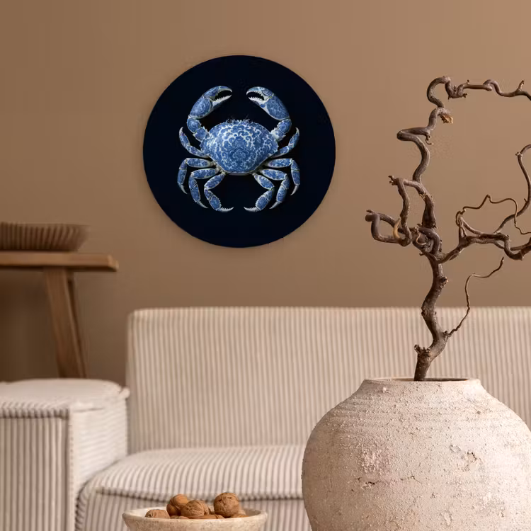 Muurcirkel - Krab - Delfts blauw - Dieren — 2