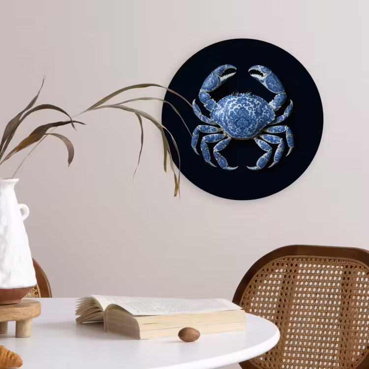 Muurcirkel - Krab - Delfts blauw - Dieren — 4