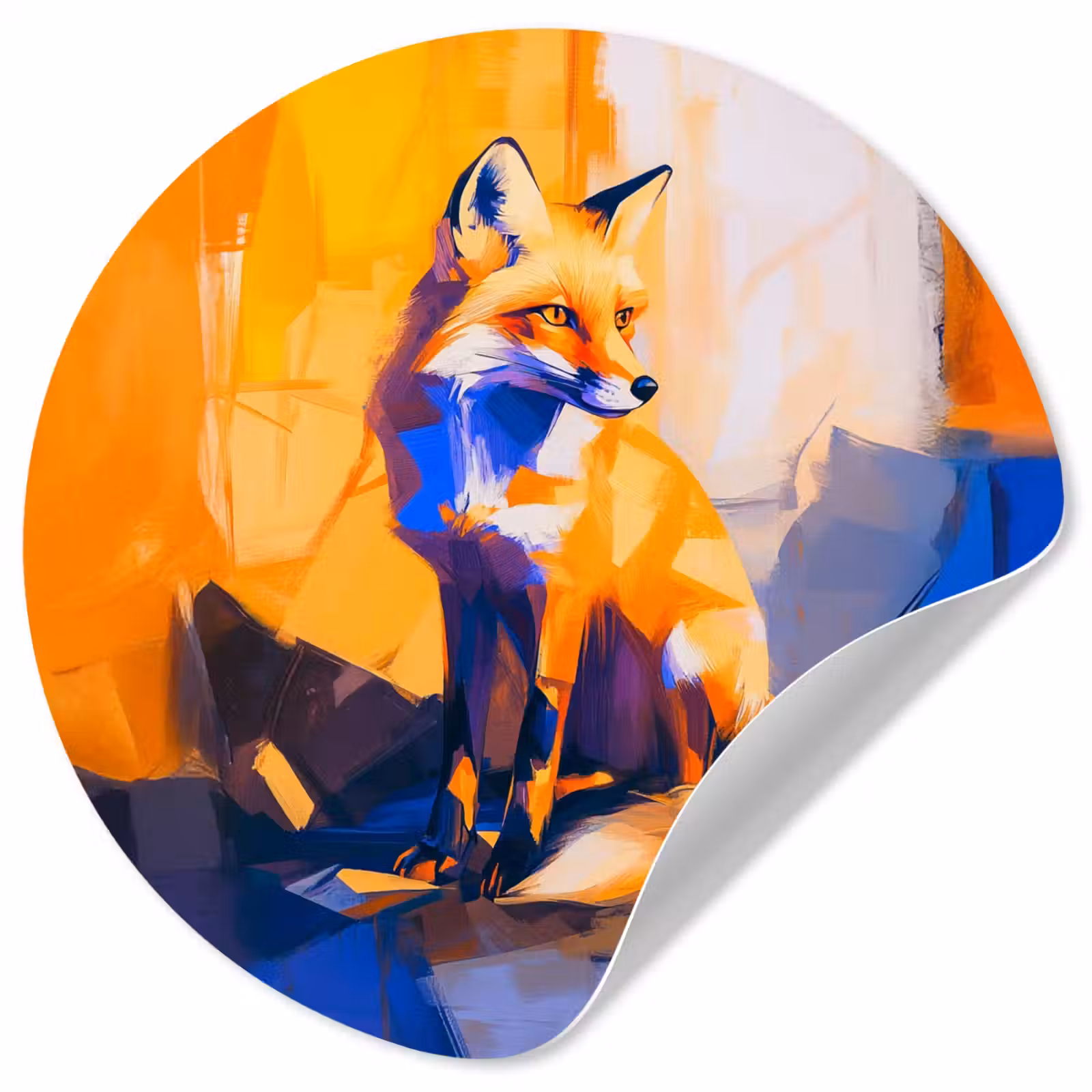 Behangcirkel - Vos - Oranje - Vormen - Abstract — 1