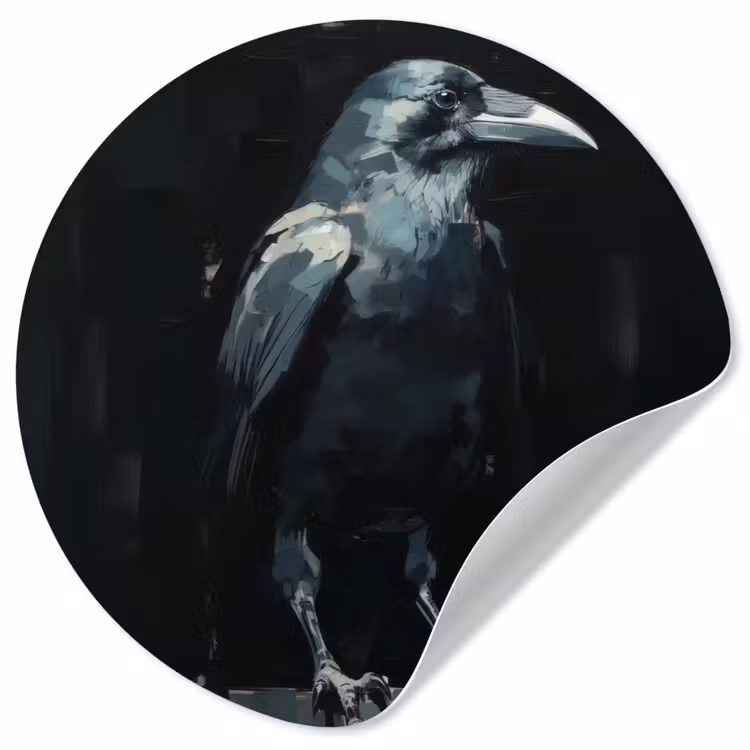 Behangcirkel - Raaf - Vogels - Zwart — 1