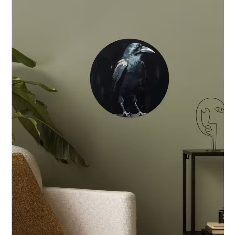Behangcirkel - Raaf - Vogels - Zwart — 3