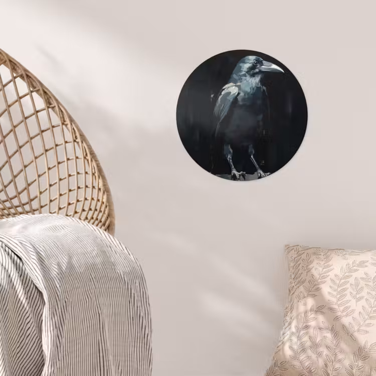 Behangcirkel - Raaf - Vogels - Zwart — 5