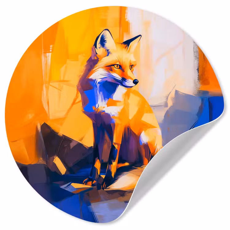 Behangcirkel - Vos - Oranje - Vormen - Abstract — 1
