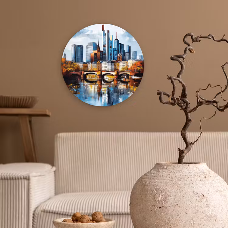 Muurcirkel - Bomen Frankfurt- Stad - Skyline - Brug — 2
