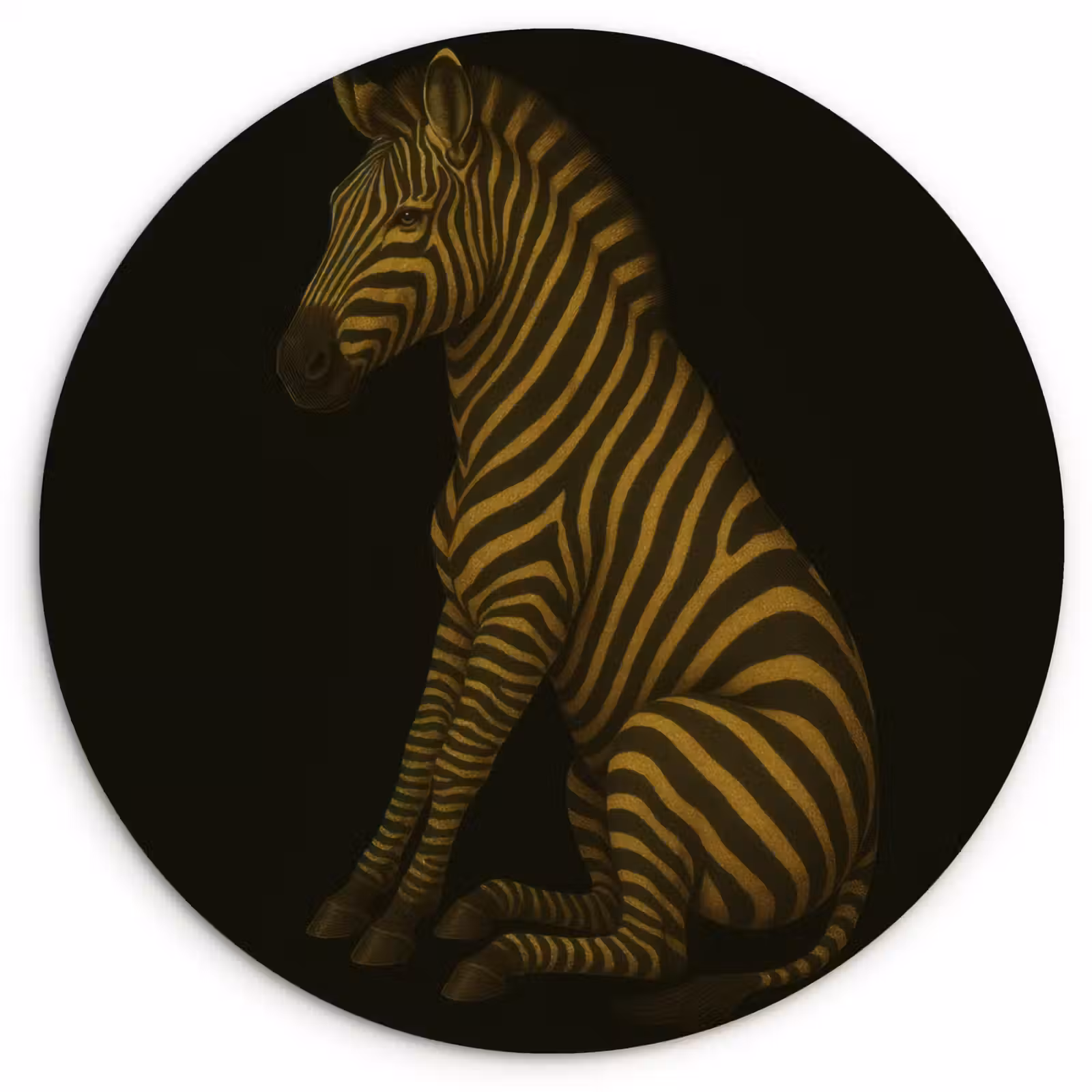 Muurcirkel - Zebra - Strepen - Goud — 1