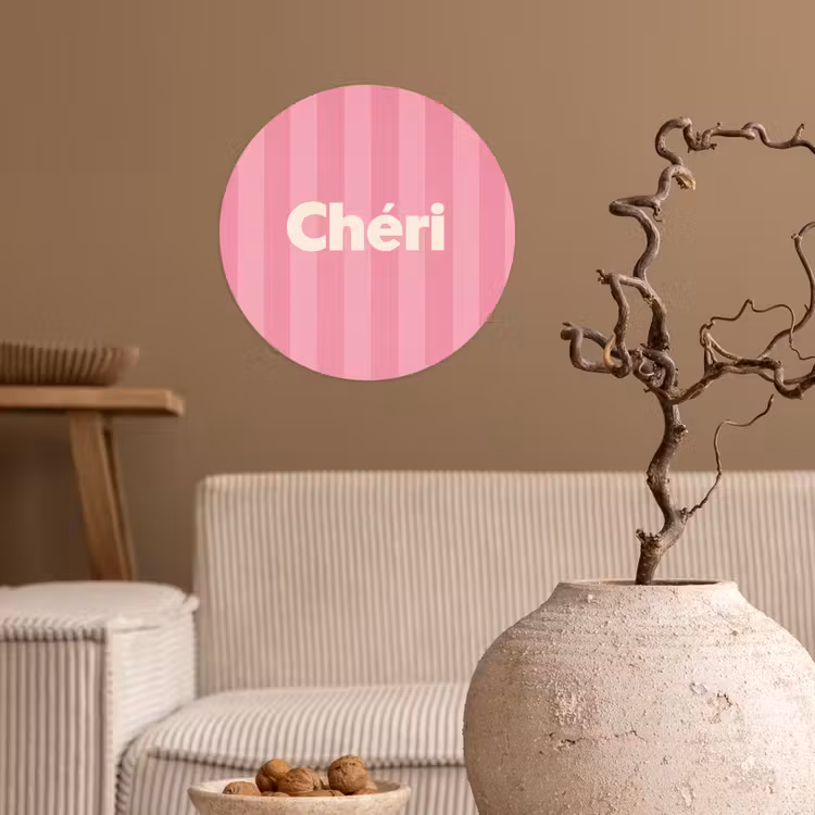 Behangcirkel - Gestreept - Roze - Chéri — 2