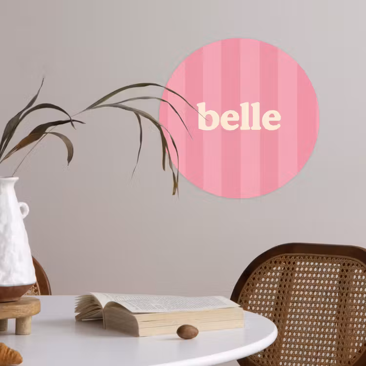 Behangcirkel - Roze - Gestreept - Belle — 4