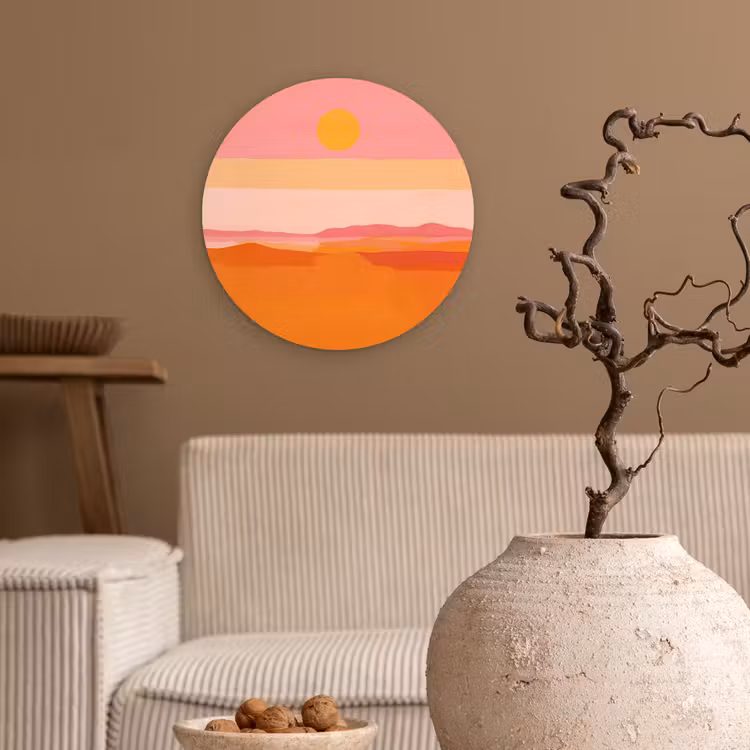 Muurcirkel - Zon - Abstract - Landschap - Oranje — 2