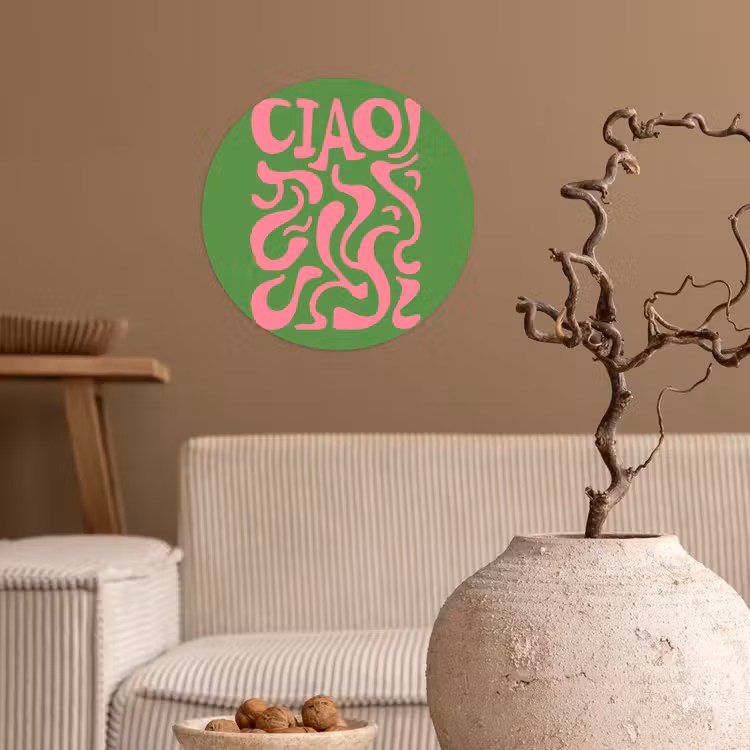 Behangcirkel - Abstract - Roze - Ciao - Vormen — 2
