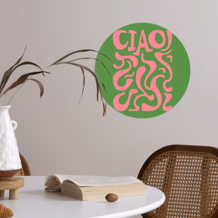 Behangcirkel - Abstract - Roze - Ciao - Vormen — 4