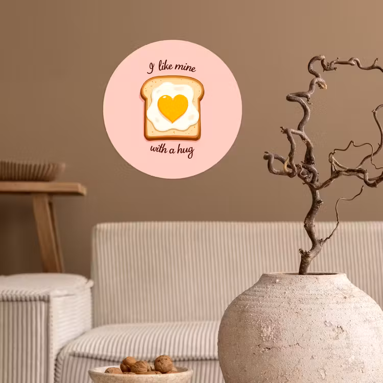 Behangcirkel - Brood - Illustratie - Quote - Roze — 2
