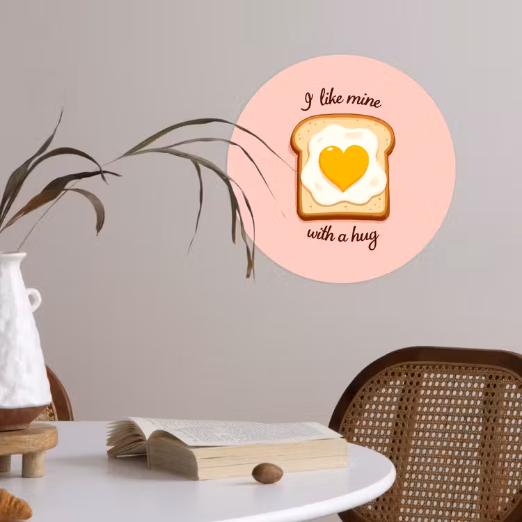 Behangcirkel - Brood - Illustratie - Quote - Roze — 4