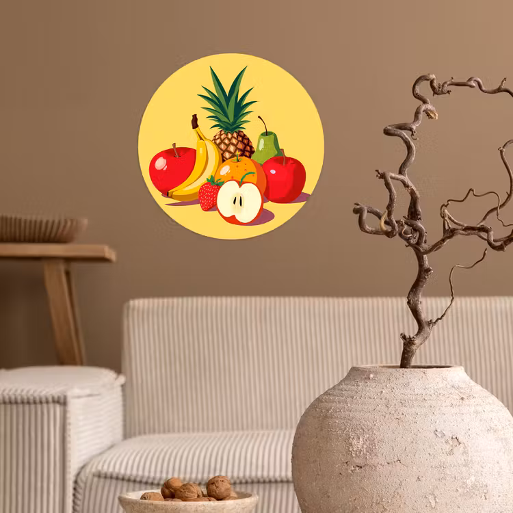 Behangcirkel - Fruit - Illustratie - Kleurrijk — 2