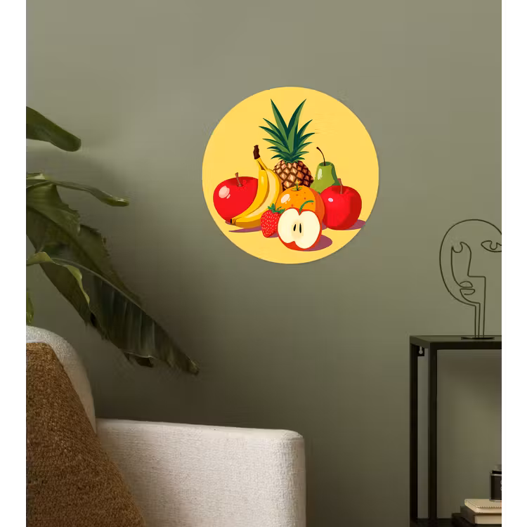 Behangcirkel - Fruit - Illustratie - Kleurrijk — 3