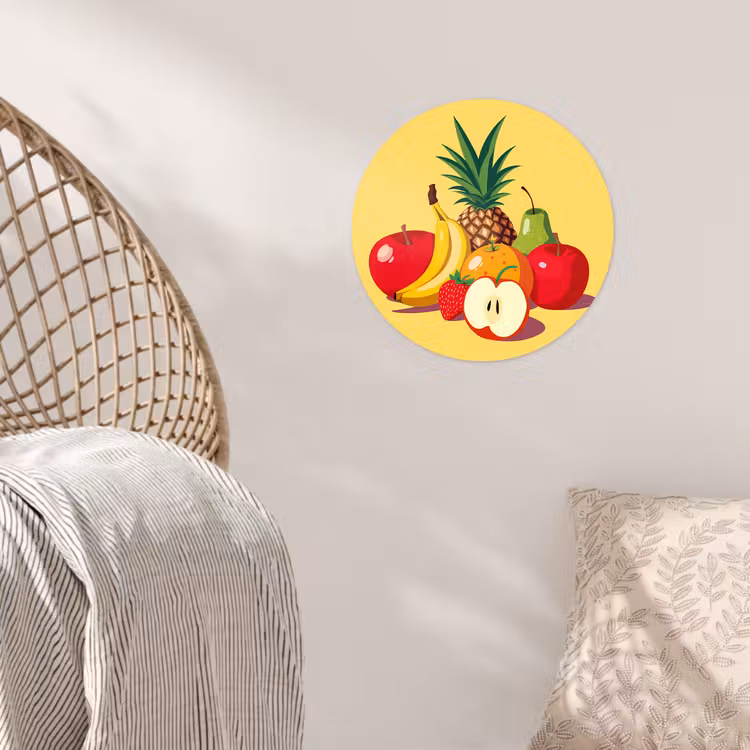Behangcirkel - Fruit - Illustratie - Kleurrijk — 5