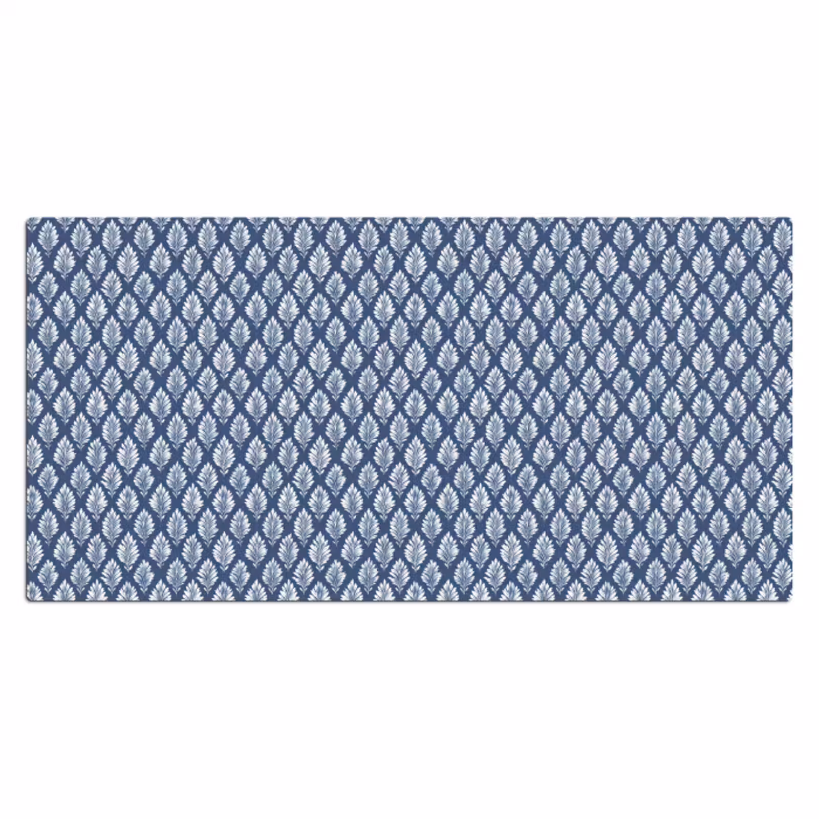 Bureau onderlegger - Bladeren - Wit - Blauw - Patroon — 1