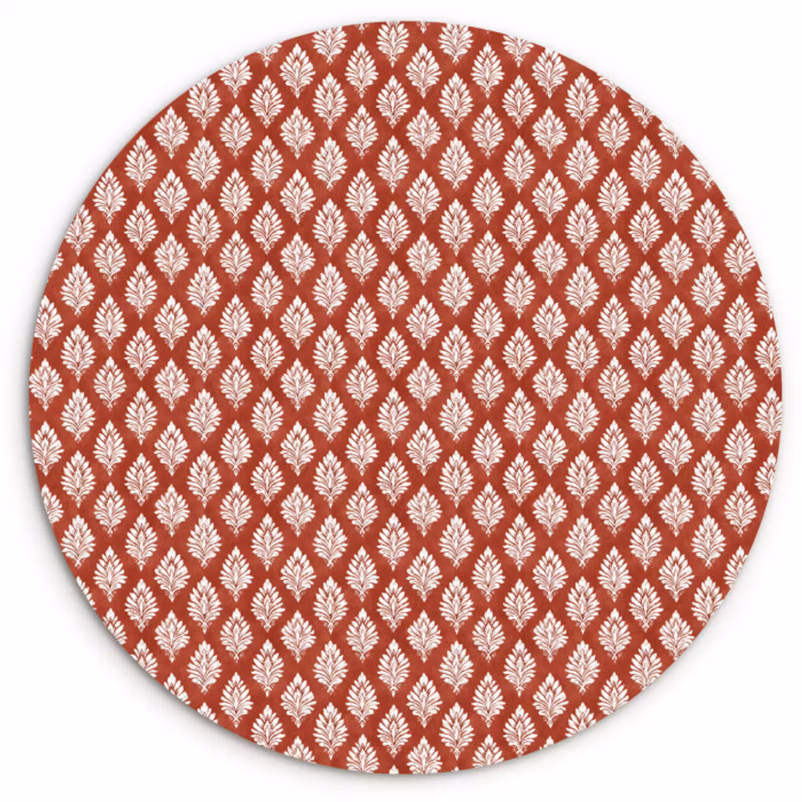 Muurcirkel - Chic - Patroon - Rood - Wit — 1