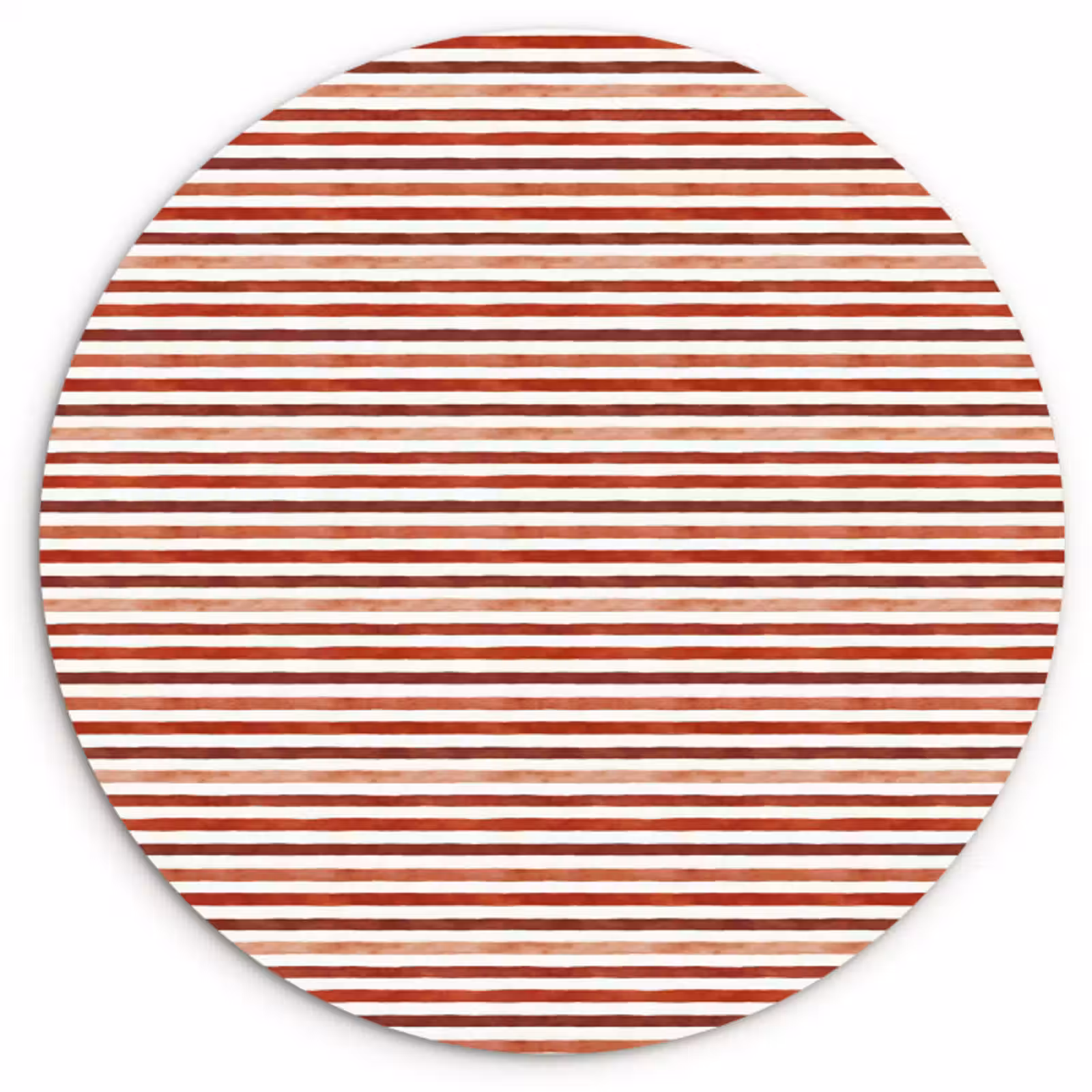 Muurcirkel - Nautisch - Chic - Strepen - Rood — 1