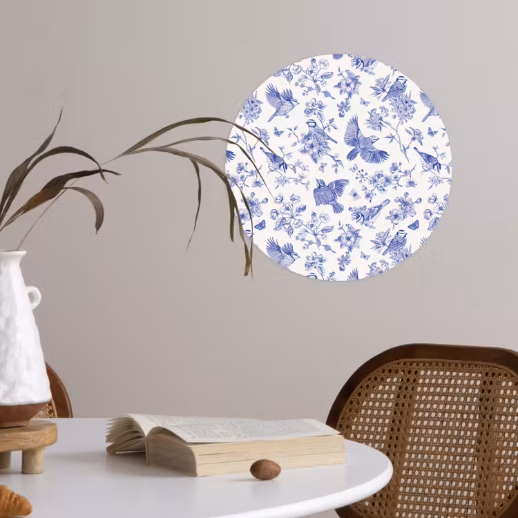 Behangcirkel - Birds - Flowers - Blue — 4