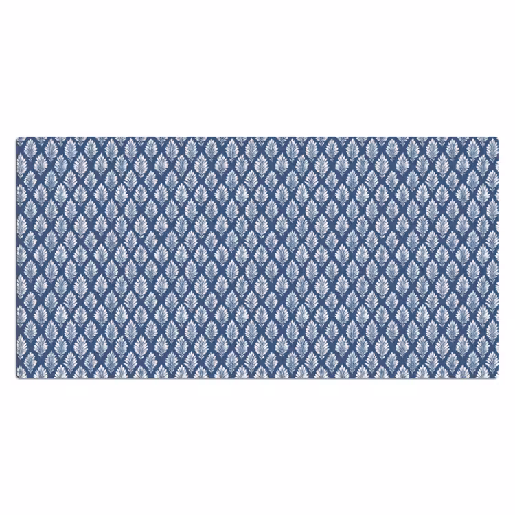 Bureau onderlegger - Bladeren - Wit - Blauw - Patroon — 1