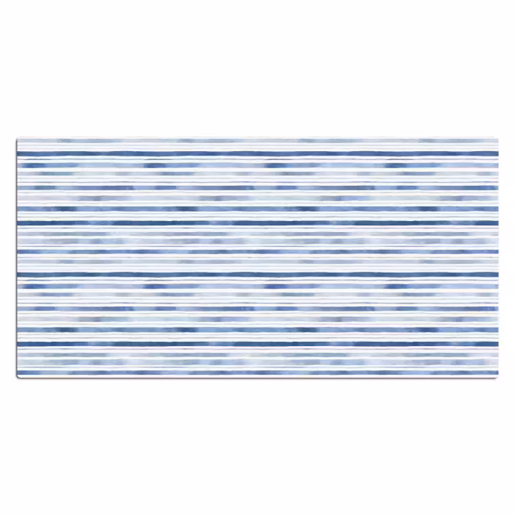Bureau onderlegger - Strepen - Patroon - Blauw - Wit — 1